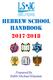 HEBREW SCHOOL HANDBOOK