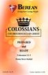 PREPARED and READY Colossians 2:1-5 Pastor Steve Storkel