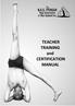 TEACHER TRAINING and CERTIFICATION MANUAL