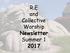 R.E and Collective Worship Newsletter Summer