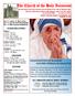 CANONIZATION OF BLESSED MOTHER TERESA OF CALCUTTA MASS SCHEDULE FOR LABOR DAY, MONDAY, SEPTEMBER 5