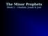 The Minor Prophets. The Minor Prophets Week 2 Obadiah, Jonah & Joel