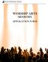 WORSHIP ARTS MINISTRY