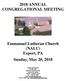 2018 ANNUAL CONGREGATIONAL MEETING