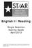 English II Reading. Single Selection Scoring Guide April 2013