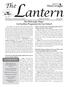 Lantern. The. The Philosophy Major: An Excellent Preparation for Law School IN THIS ISSUE