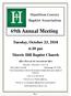 69th Annual Meeting. Tuesday, October 23, :30 pm Morris Hill Baptist Church. Office Hours for the Associational Office Monday Thursday 8:30-4:30