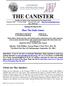 THE CANISTER Monthly Newsletter of the Cincinnati Civil War Round Table