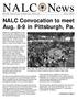 NALC Convocation to meet Aug. 8-9 in Pittsburgh, Pa.