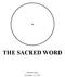 THE SACRED WORD Michael Stacy December 27, 2015