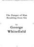 The Danger of Man Resulting from Sin George Whitefield