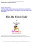 The Da Vinci Code. Dan Brown MonkeyNotes by Laurie Lahey