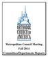 Metropolitan Council Meeting Fall 2014 Committees/Departments Reports