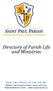 Directory of Parish Life and Ministries