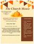 The Church Mouse WORSHIP OPPORTUNITY FOR SUNDAY OCT. 21 ST. Church Events. Sermon Title: Help! CHURCH EVENTS. Based on this Scripture: Luke 22:39-46