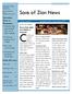 Sons of Zion News. Inside this issue: Upcoming Dates to Remember: From Our Rabbi. Chanukah Singing with Rabbi Saul, 12/10 (after Kiddush)