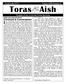 Toras Aish. Lech Lecha 5775 Volume XXII Number 6. Thoughts From Across the Torah Spectrum