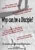 WHO CAN BE A DISCIPLE?