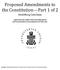 Proposed Amendments to the Constitution Part 1 of 2