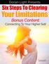6 STEPS TO CLEARING YOUR LIMITATIONS