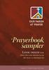 Our parish at prayer. Prayerbook sampler. Look inside for. one prayer from each of our 12 booklets