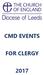 CMD EVENTS FOR CLERGY
