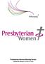 Presbyterian Women Morning Service Sunday 4th February 2018 at 11.00am