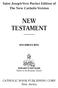 Saint Joseph Vest Pocket Edition of The New Catholic Version NEW TESTAMENT WITH COMPLETE NOTES