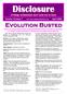 Disclosure. of things evolutionists don t want you to know. Evolution Busted