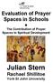 Evaluation of Prayer Spaces in Schools The Contribution of Prayer Spaces to Spiritual Development