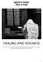 HEALING AND HOLINESS