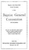 Minutes of the Thirty-Sixth. Annual Convention. of the. Convention OF OKLAHOMA