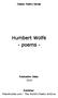 Humbert Wolfe - poems -