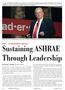 Sustaining ASHRAE Through Leadership Presidential Address