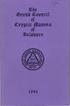 PROCEEDINGS OF THE GRAND COUNCIL OF CRYPTIC MASONS OF DElAWARE