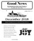 Volume 28 No. 12. December Sunday Worship Services are held at 8:30 and 10:00 a.m.