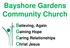 Bayshore Gardens Community Church. Believing, Again Gaining Hope Caring Relationships Christ Jesus