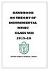 HANDBOOK ON THEORY OF INSTRUMENTAL MUSIC CLASS VIII DELHI PUBLIC SCHOOL, SURAT