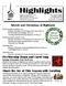 Highlights. Highland Presbyterian Church. Volume 52, Issue 23 December 16, Advent and Christmas at Highland