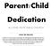 Parent/Child Dedication