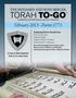 1 Yeshiva University The Benjamin and Rose Berger Torah To-Go Series Adar 5773