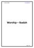 Worship Ibadah. Page 1 of 36