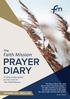 PRAYER DIARY. A daily prayer guide for the work of The Faith Mission DECEMBER MARCH 2019