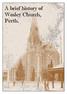 A brief history of Wesley Church, Perth.