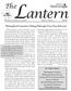 Lantern. The. Philosophical Counselors: Making Philosophy Even More Relevant? IN THIS ISSUE. philosophy is actually back