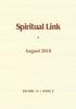 Spiritual Link. August 2018 VOLUME 14 ISSUE 8