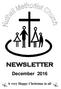 NEWSLETTER. December A very Happy Christmas to all