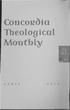 ConcoJl()ia Theological Monthly