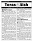 Vayishlach 5765 Volume XII Number 11 Toras Aish Thoughts From Across the Torah Spectrum