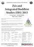 Zen and Integrated Buddhist Studies (IBS) 2015